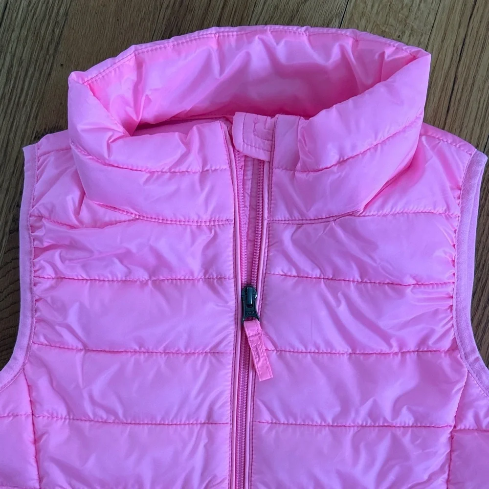 Amazon Essentials Girls Pink Puffer Vest L 10 Quilted Lightweight Zip Jacket